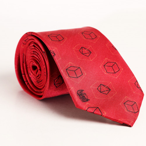 Γραβάτα "Πλατωνικά Στερεά" Κόκκινη